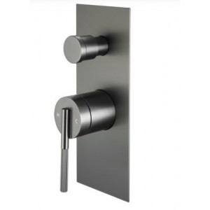 Caddence Series Brushed Gun Metal Grey Wall Mixer with Diverter